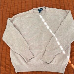 Lands' End Men's Light Pink Crewneck Sweater